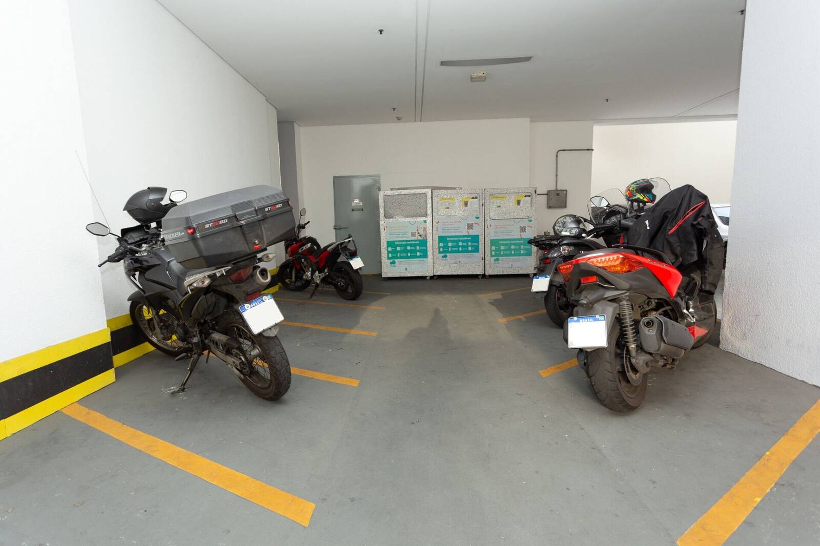 Área reservada para motos en el estacionamiento Bandeira Park Congonhas